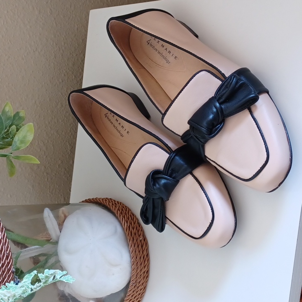 Alex Marie Aldelyn Flats Cream Black Bow ** SZ 7 - Picture 5 of 11